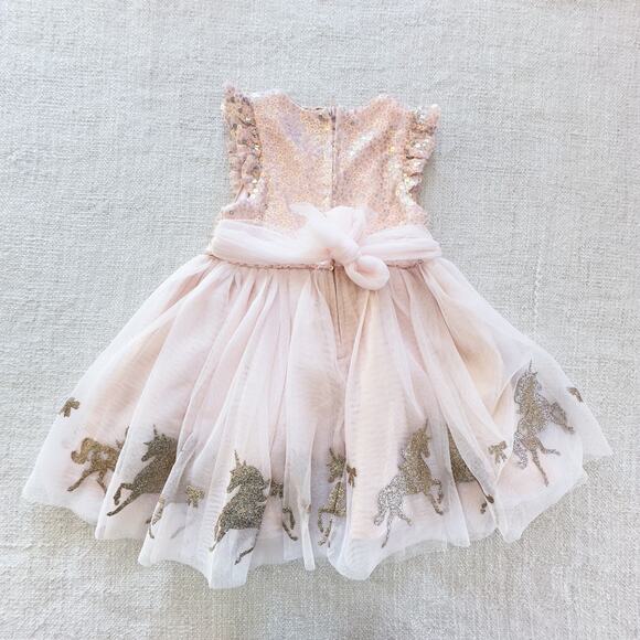 Zunie Pink Sequin & Tulle Unicorn Dress EUC 2 - Picture 8 of 9